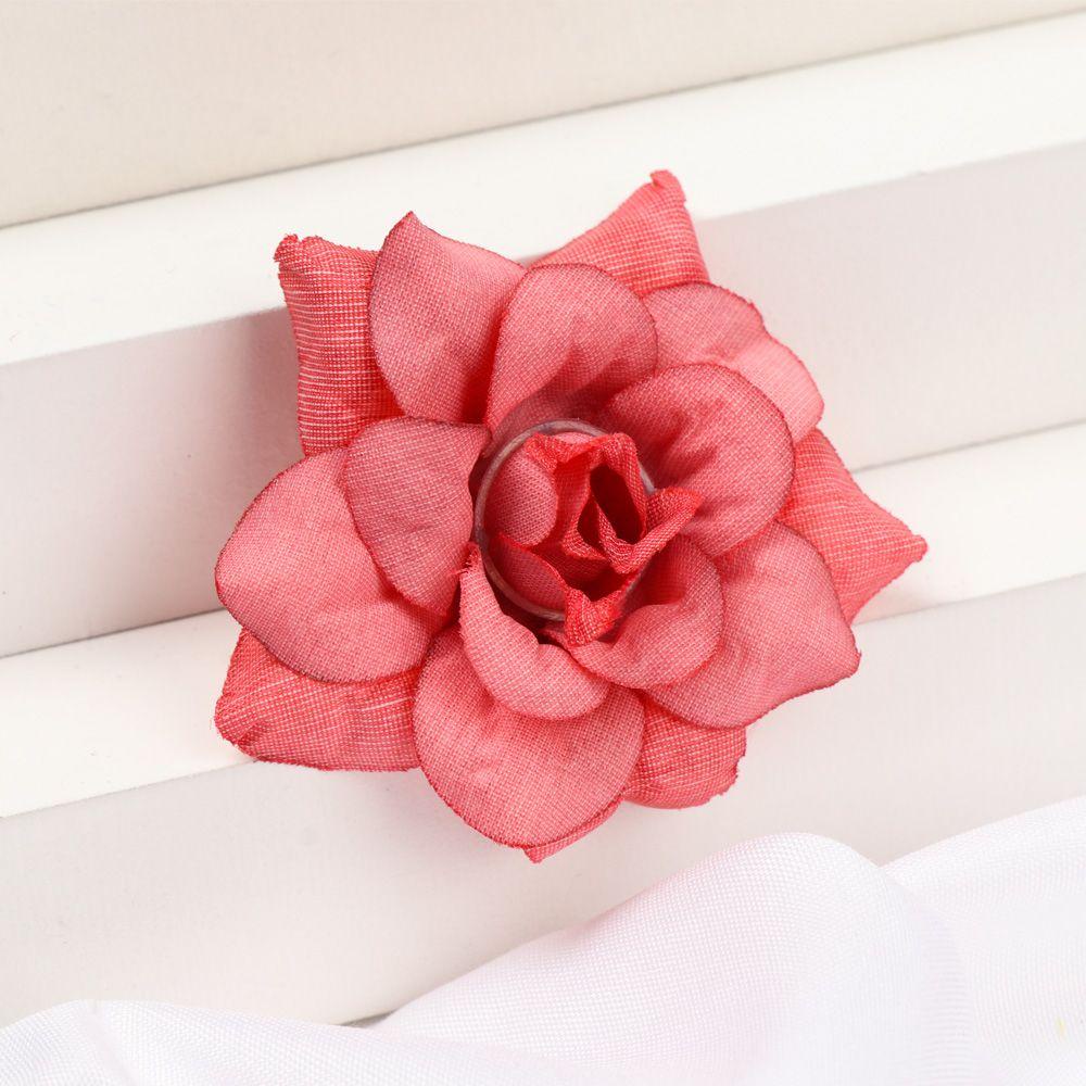 Bộ 5 Bông Hoa Hồng Nhân Tạo Nhiều Màu Trang Trí Nhà/Sổ Tay/Đám Cưới DIY