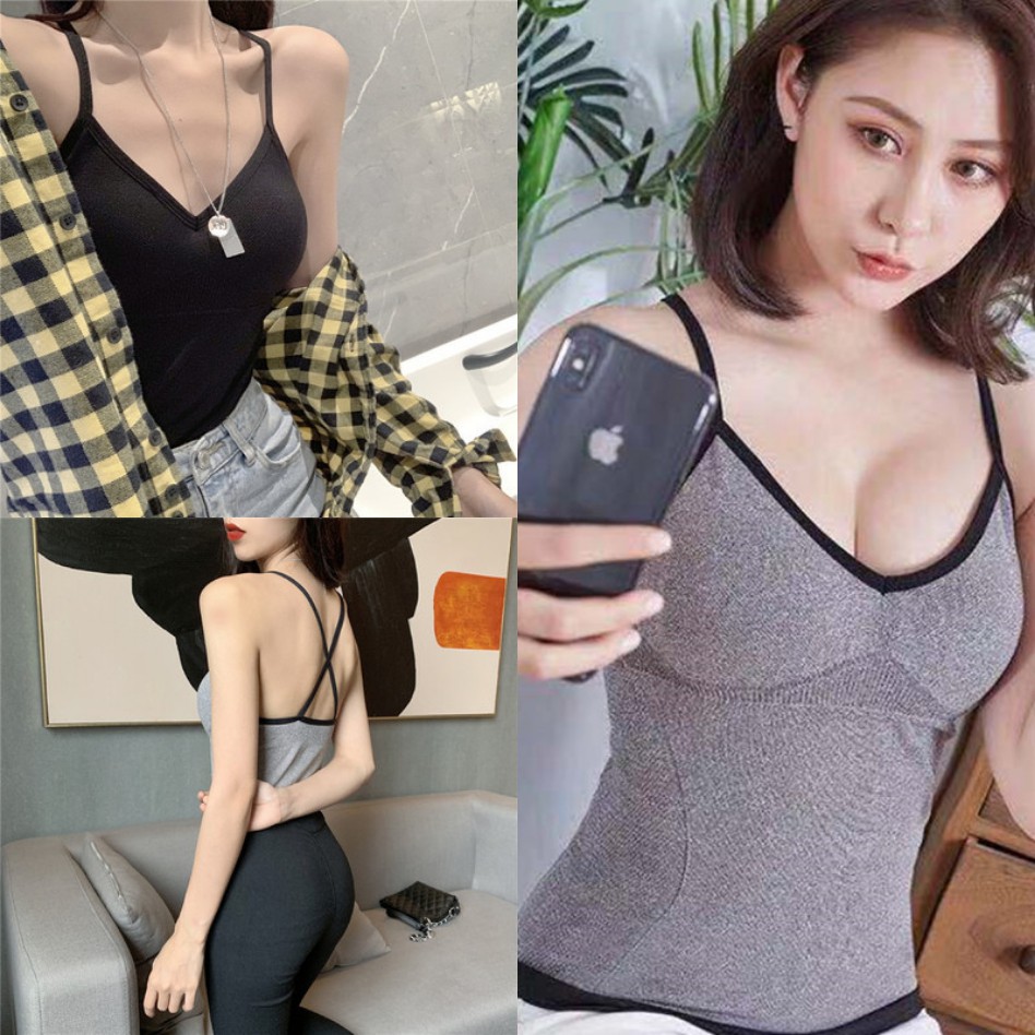 [ Mã WASTAPR giảm 10K đơn 50K] Áo 2 Dây 8823 Có Đệm Dày Nâng Ngực Phom Đẹp Chuẩn | BigBuy360 - bigbuy360.vn