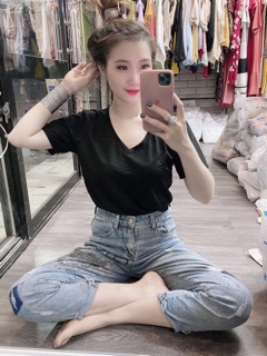 Áo Thun Giấy Cổ Tim HOT HOT