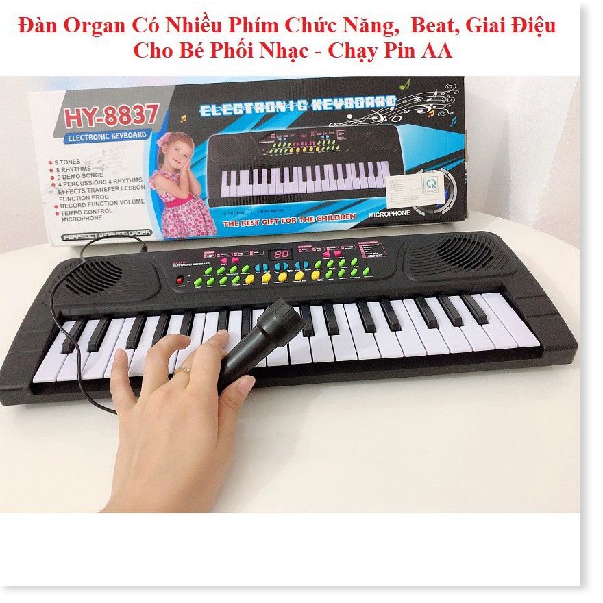 Đồ Chơi Đàn Organ Có Micro Đa Dạng Bài Hát Và Giai Điệu Cho Bé Tập Đàn Hát Làm Ca Sĩ Simbatoy99
