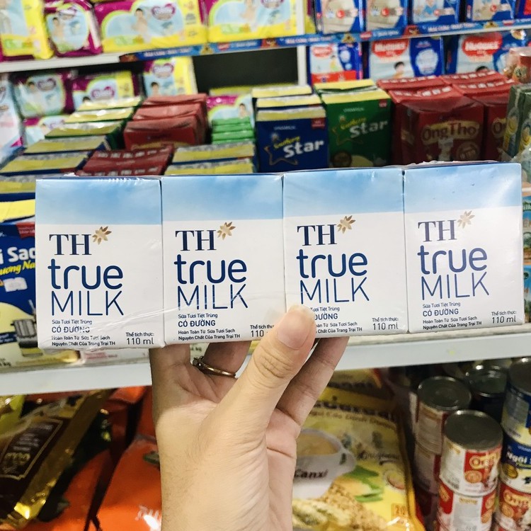 Thùng 48 Hộp Sữa Tiệt Trùng Có Đường TH True Milk 110Ml - 180Ml