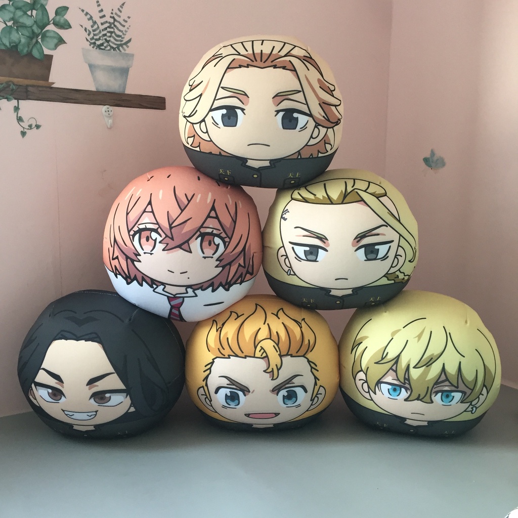 Tokyo Revengers Plush Toy Móc Khóa Búp Bê Nhồi Bông Hình Nhân Vật Anime Manjiro Sano /Baji Keisuke/Draken/Bhinata Itachibana/Mikey
