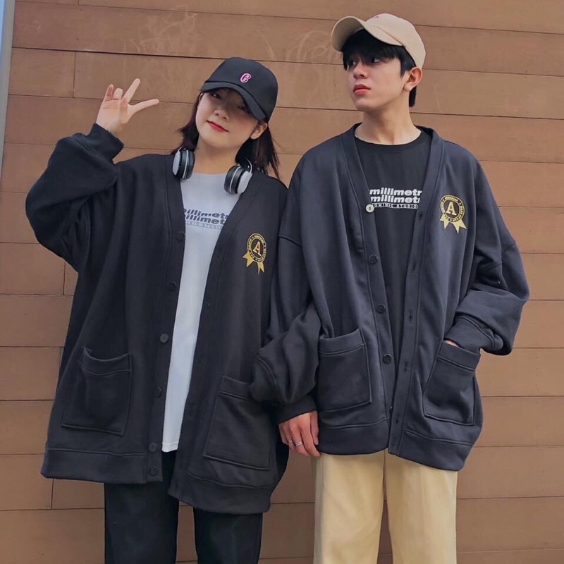 Áo Khoác Cardigan Phông chữ A , chất nỉ cottong bao to , đay đẹp ,  Nam Nữ Unisex Form Rộng Ullzang | BigBuy360 - bigbuy360.vn