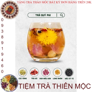 Hộp 30 gói Trà quý phi ,set trà bao gồm hoa cúc, hoa mẫu đơn, hắc kỷ tử, long nhãn, táo đỏ