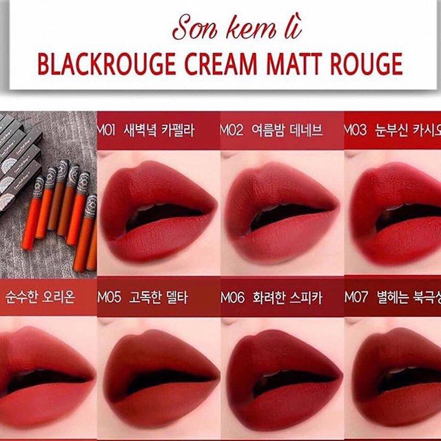 (Có Sẵn) Son Kem Lì BLACK ROUGE CREAM MATT ROUGE