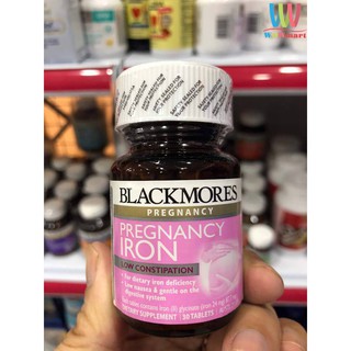 Viên Sắt bầu Blackmores Pregnancy Iron, Úc (30v)
