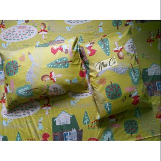 Bộ ga gối 100% cotton lụa hàn quốc