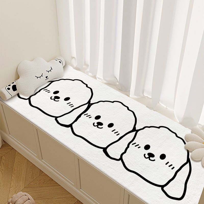 Thảm Nhung Lông Cừu Dày Dặn Họa Tiết Hoạt Hình Dễ Thương Thông Dụng