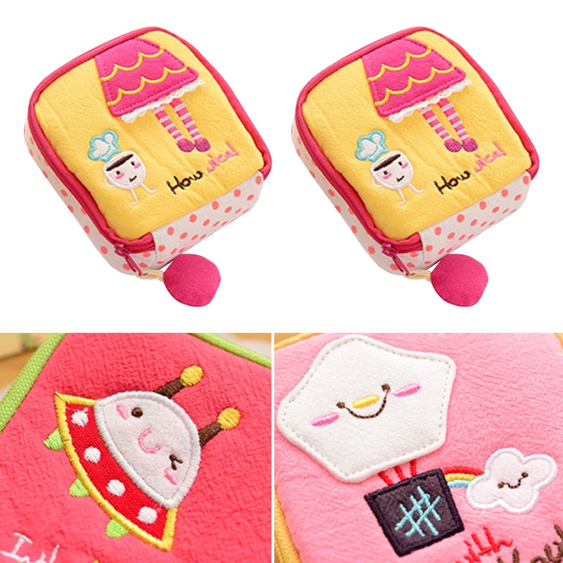 Túi Đựng Băng Vệ Sinh Bằng Vải Cotton Cỡ Lớn In Họa Tiết Hoạt Hình Đa Năng Jp5
