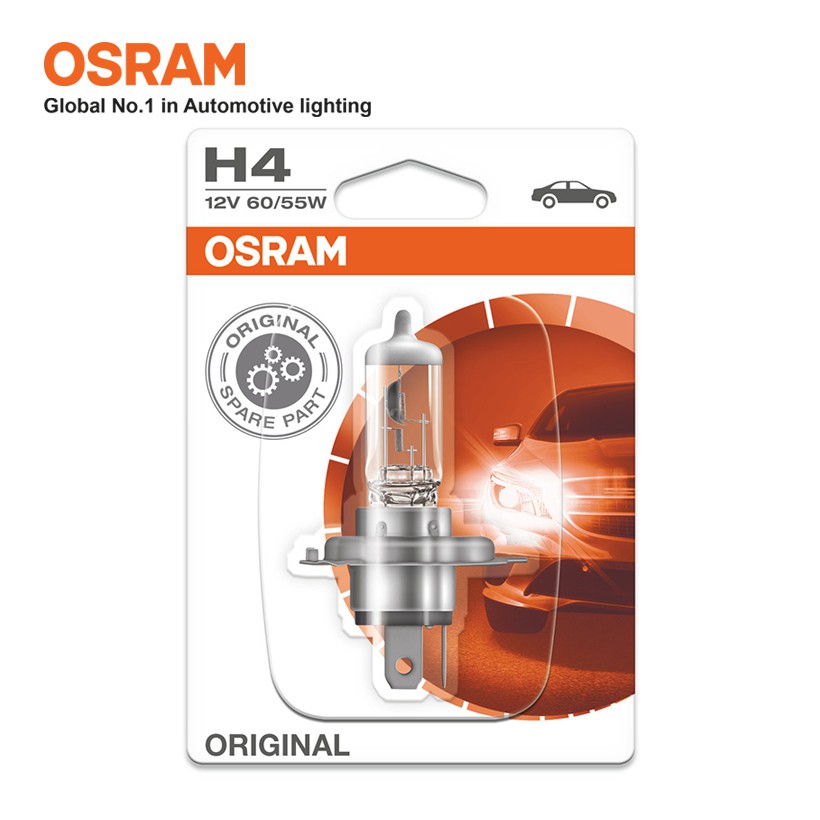 Bóng Đèn Halogen OSRAM Original H4 12V 60/55W Nhập Khẩu Chính Hãng