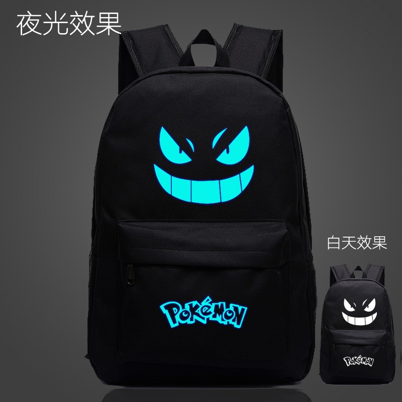 Ba Lô Đi Học Hình Pokemon Màu Dạ Quang Độc Đáo