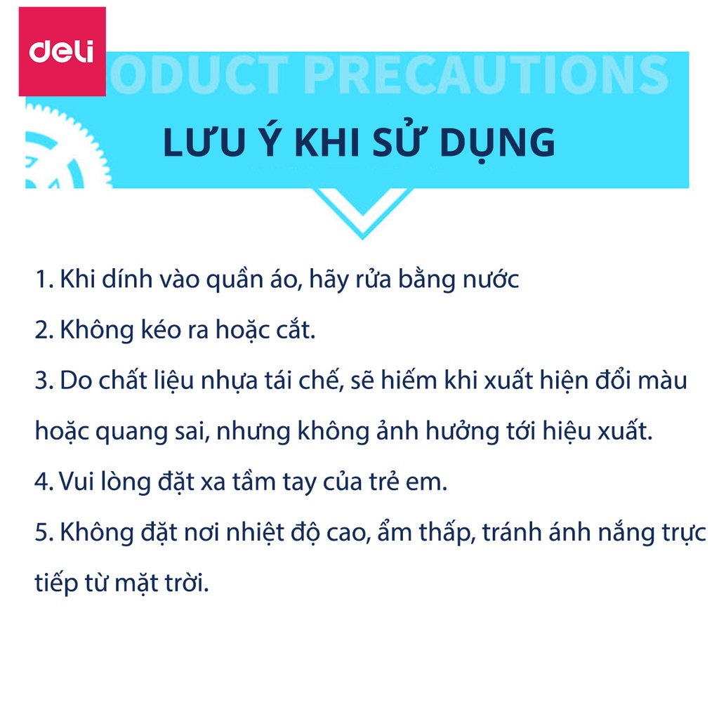 Băng xóa đám mây ngộ nghĩnh Deli - Băng xóa dài 5m - tiện lợi và nhỏ gọn - 8154