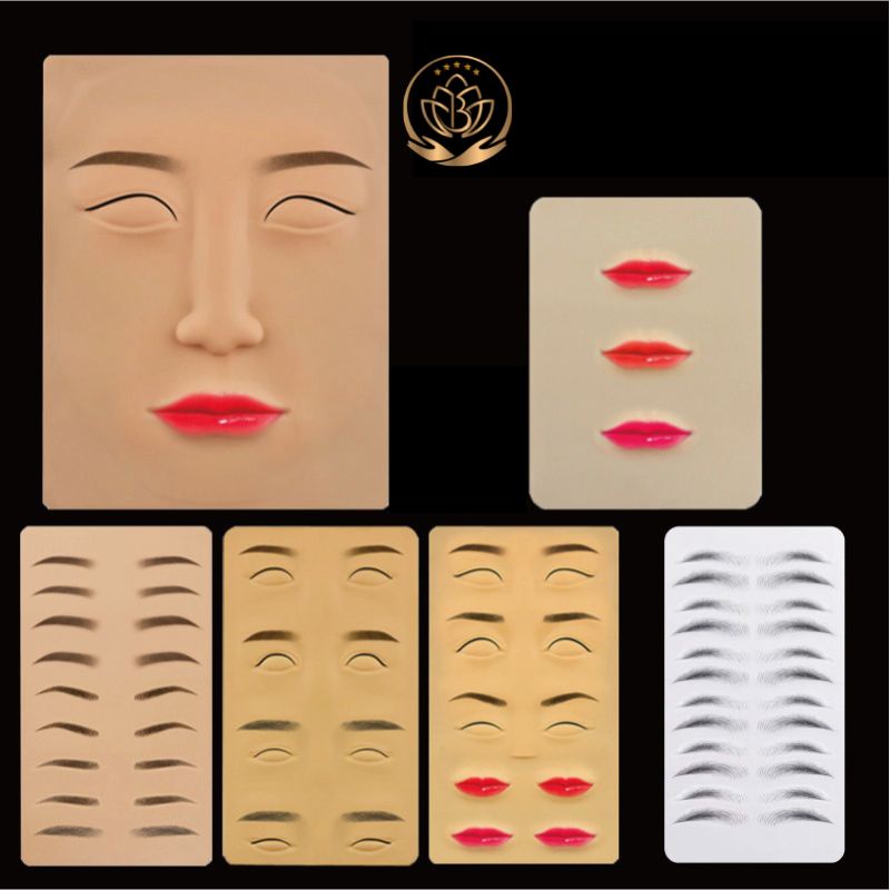 Da Giả 3D Tập Phun Xăm, Da 3D Hình Môi