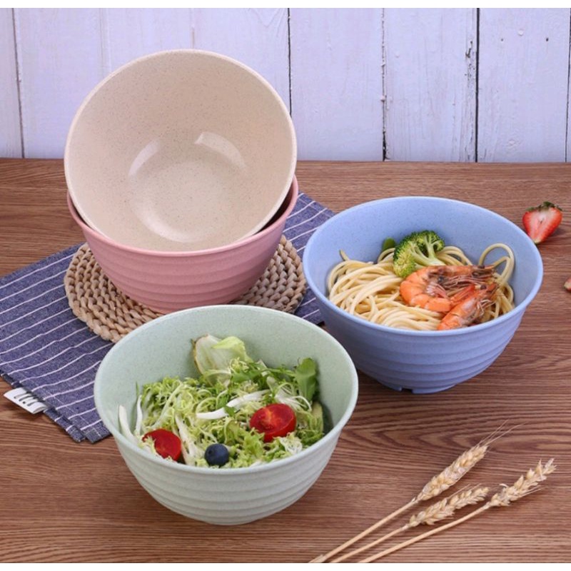 SET 4 CÁI TÔ/ SET 4 CÁI CHÉN NHỰA LÚA MẠCH AN TOÀN CHO NGƯỜI SỬ DỤNG