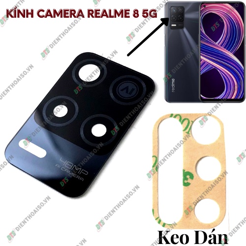 Mặt kính camera realme 8 5g có sẵn keo dán