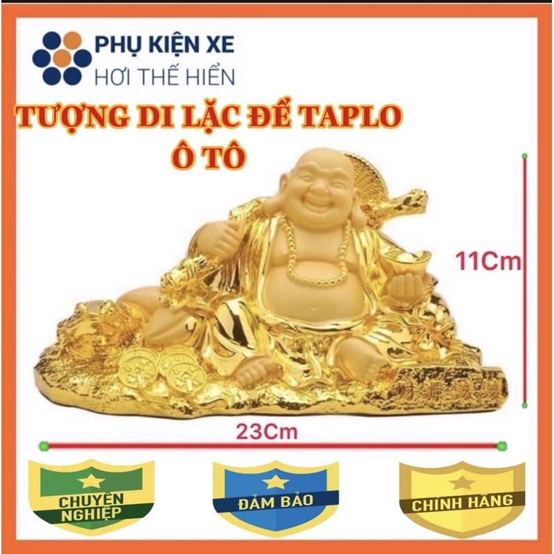 Tượng Phật Di Lặc Lớn Bằng Bột Đá Mạ Vàng Cao Cấp Trang Trí Bàn Làm Việc , Taplo Xe Ô TÔ