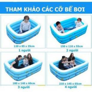 Bể bơi phao cho bé loại nào tốt,Bể bơi phao trong nhà, hình chữ nhật kích thước 1m2, 1m3, 1m5, 1m8, 2m1