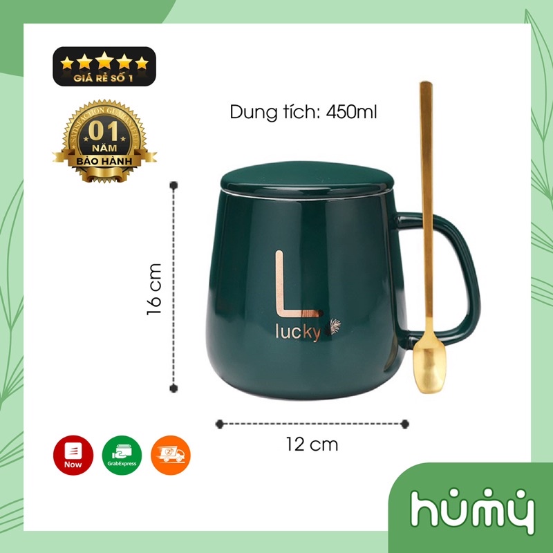 ⚡CHÍNH HÃNG⚡-Cốc Hâm Nóng LucKy , Bộ ly sứ kèm đế điện hâm nóng trà, cafe, hâm sữa + Tặng kèm thìa vàng, hộp sang trọng