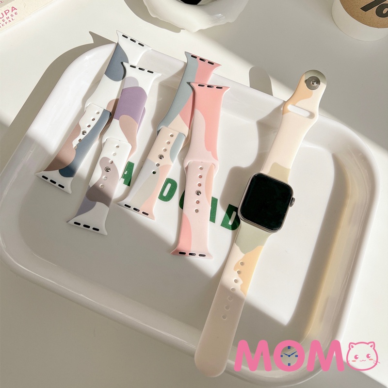 Dây Đeo Đồng Hồ Bằng Silicone Nhiều Màu Cho Smart Watch Serise 7 6 5 4 3 2 SE 41mm 45mm 40mm 44mm 42mm