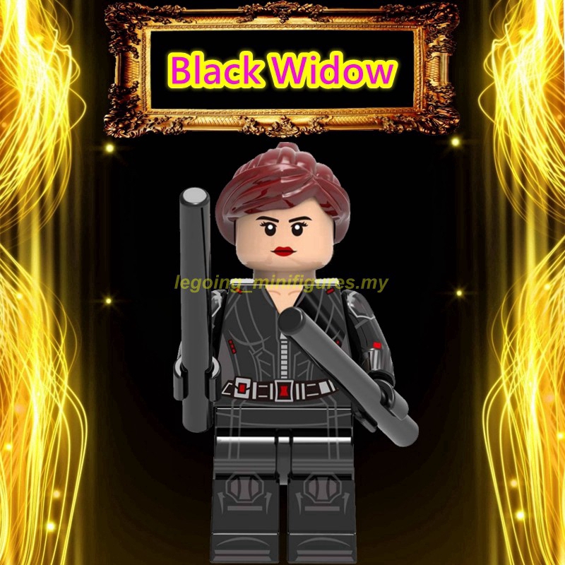 Bộ đồ chơi khối lắ́p ráp Lego mô hình nhân vật SpiderMan War Machine Black Widow Mark Thor trong Avengers