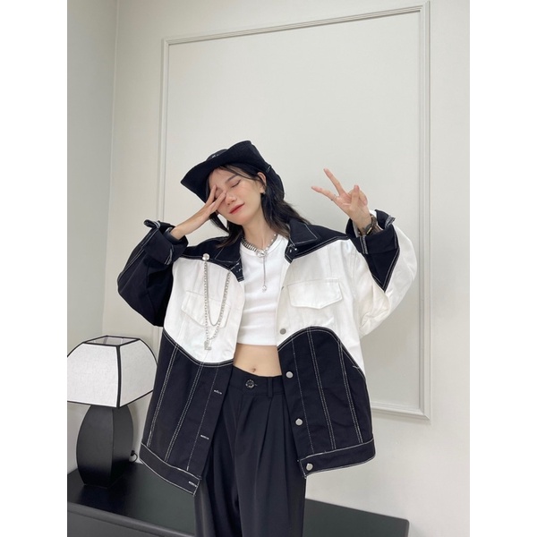 ÁO KHOÁC LƯỢN SÓNG KÈM DÂY RING