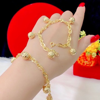 Lắc tay nữ màu vàng 18 cao cấp mẫu mới về