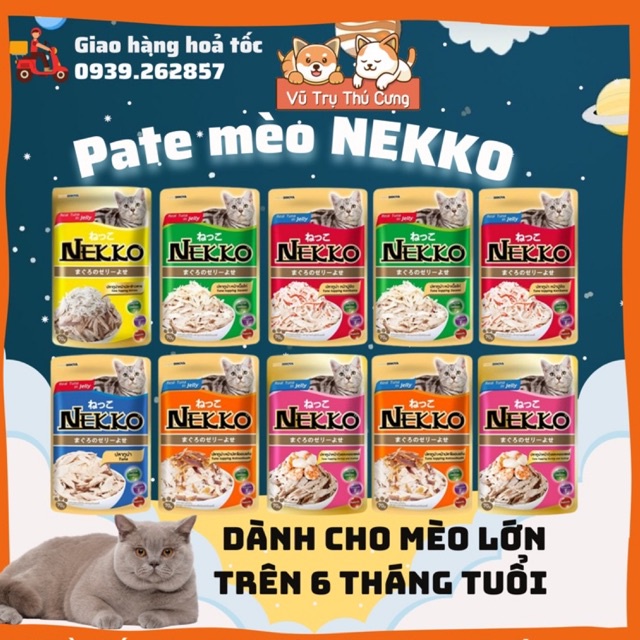 Pate Nekko dành cho mèo trên 6 tháng tuổi