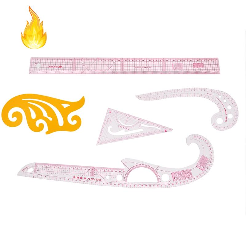 Set 5 thước đo cắt chuyên dụng cho thợ may
