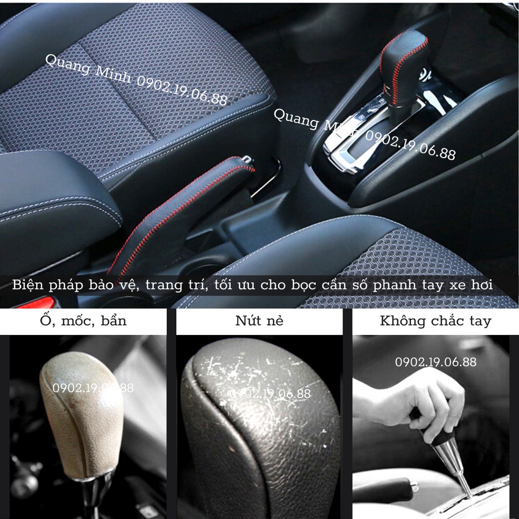 Bọc cần số da bò nhập khẩu xe Kia Sorento 2014-2020