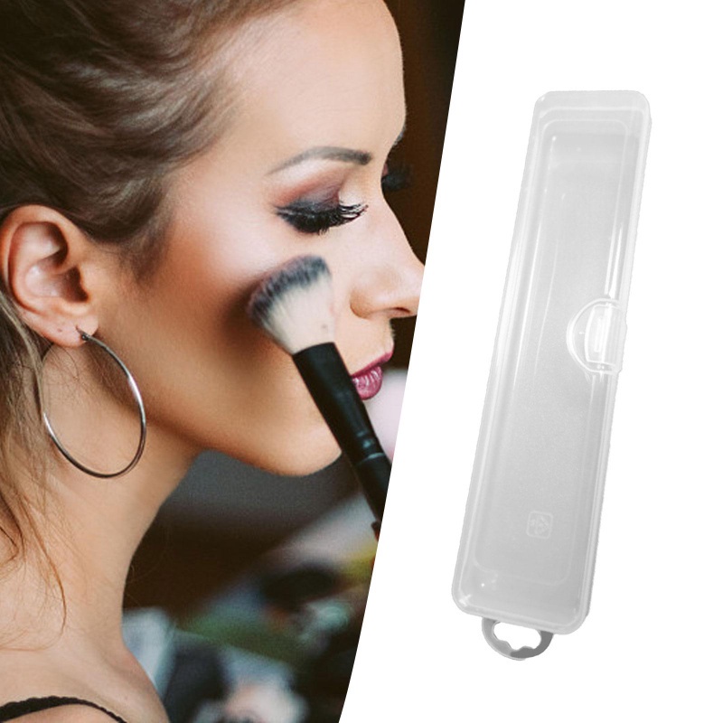 1 Hộp Đựng Cọ Trang Điểm Trong Suốt Chống Bụi Chống Nước