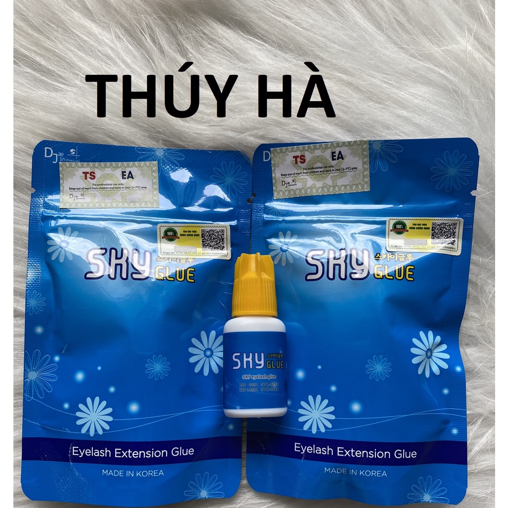 Keo  nối mi sky trong TS,KHÔNG MÀU keo tạo fan_dụng cụ nối mi_THÚY HÀ