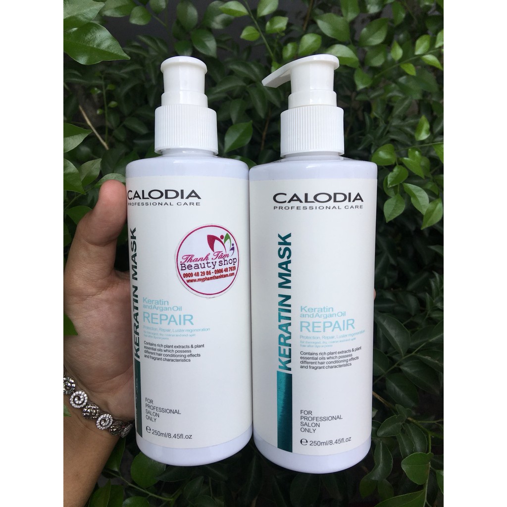 Kem xả khô siêu dưỡng phục hồi tóc hư tổn Calodia Keratin Mask 250ml