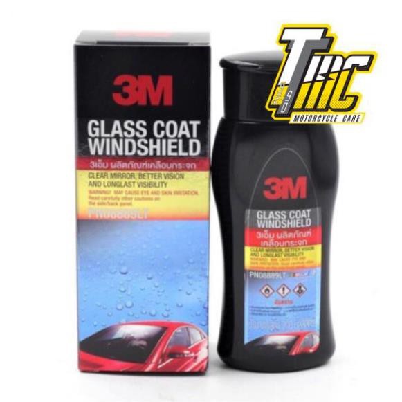 Chai phủ nano chống bám nước trên gương kính xe ô tô 3M GLASS COAT WINDSHIELD 08889 LT