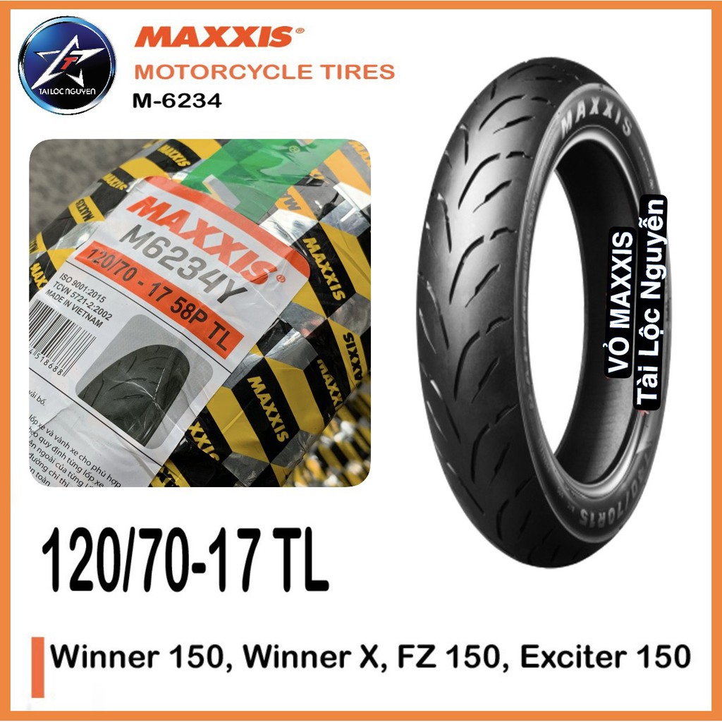 VỎ MAXXIS 120/70-17 M6234Y 58P TL