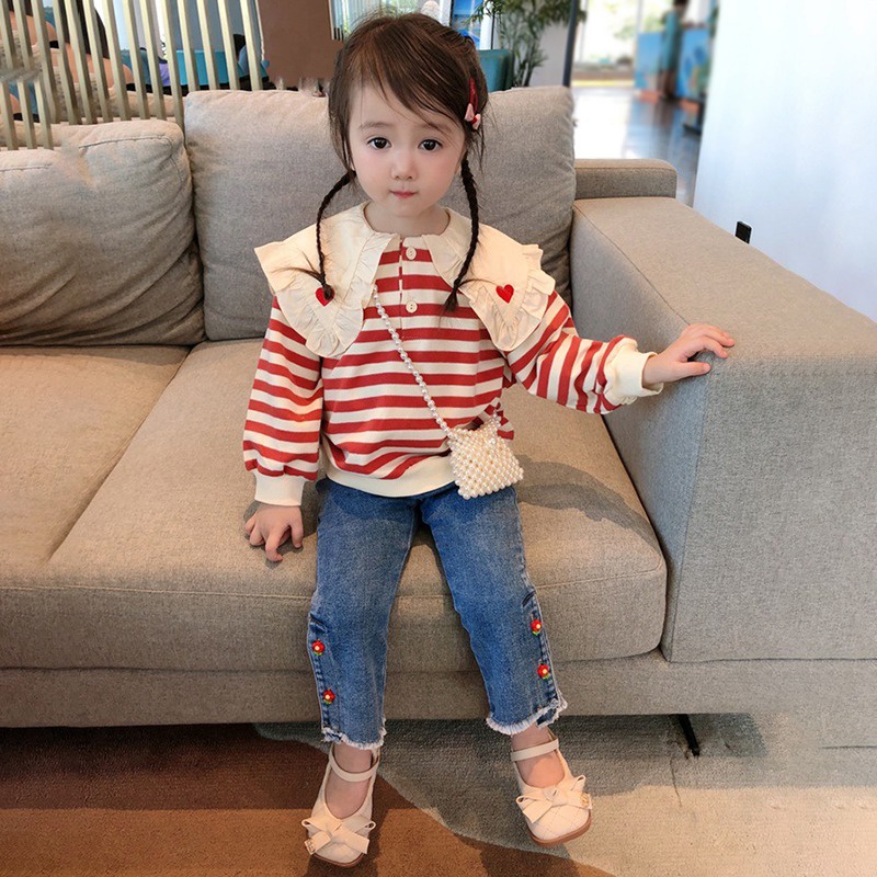 Quần Jean Ống Loe Lưng Thun Xinh Xắn Theo Phong Cách Hàn Quốc Dành Cho Nữ