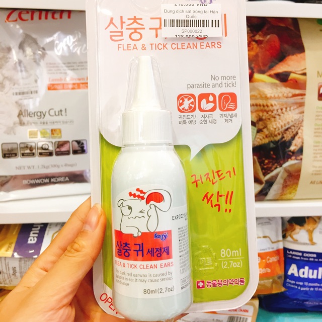 Forcans Dung dịch vệ sinh tai Hàn Quốc 80ml cho chó mèo