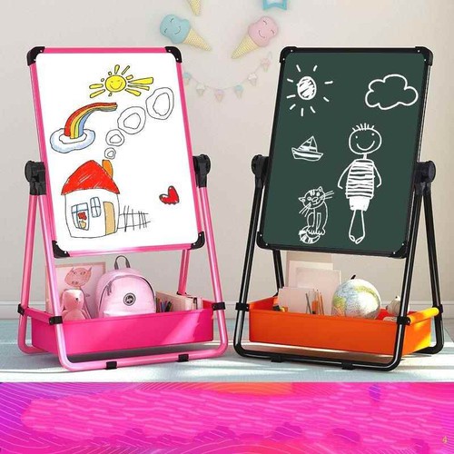 [Loại 1- Đầy đủ phụ kiện]Bảng vẽ trẻ em hai mặt có từ tính, xoá dễ dàng, không bám bụi cho bé thỏa sức sáng tạo