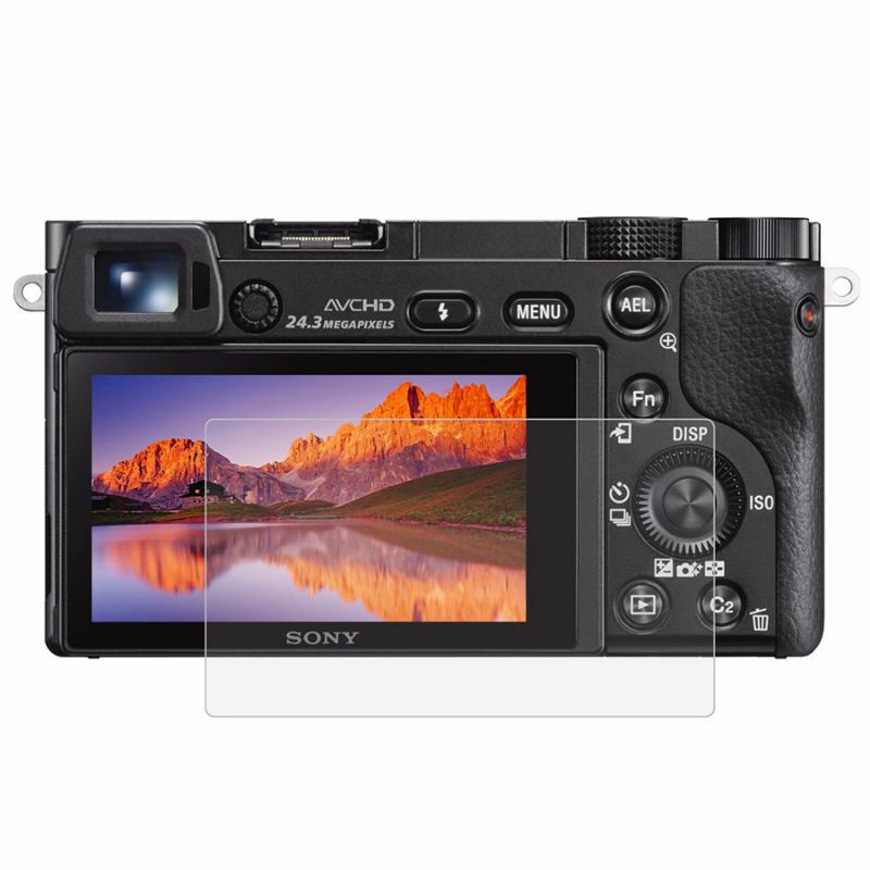 Bộ miếng kính cường lực cong 2.5D 0.3mm cho máy ảnh Sony a6000 / a6300 / a6500