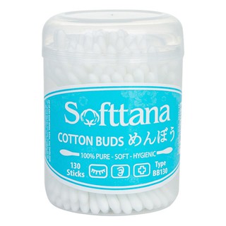 Lọ 120 que tăm bông ngoáy tai kháng khuẩn cho bé Softtana