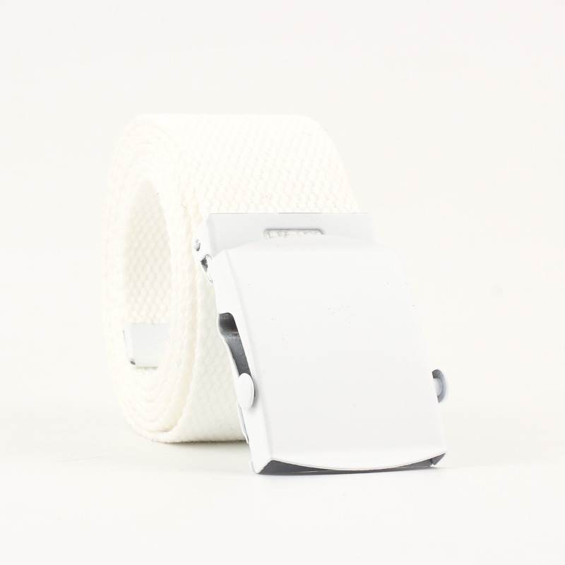 Thắt Lưng Vải Canvas Bện Khóa Chất Lượng Cao Thời Trang Unisex