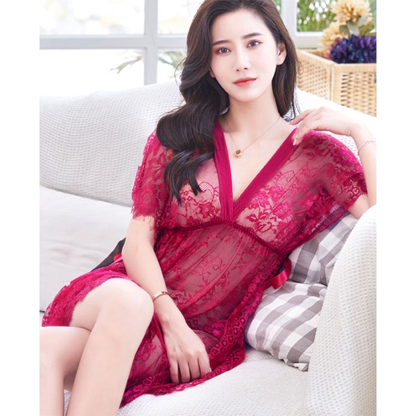 Váy ngủ ren xẻ tà sexy TK3118
