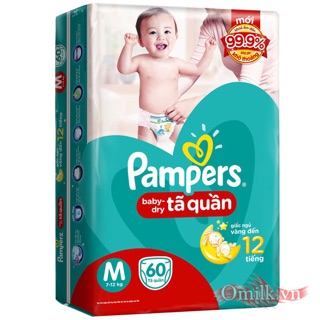 Tã quần pampers m60/l54/xl48/xxl28