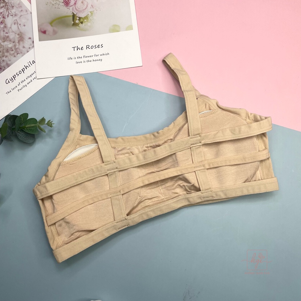 Bra 3 dây không gọng mút mỏng , áo lá học sinh chất cotton co giãn