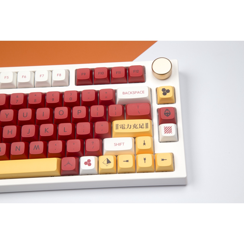 EVA 2 keycap, 138 keycaps PBT keycaps XDA Cấu hình XDA Bấm đúp Bàn phím EVA tiếng Nhật cho bàn phím cơ chơi game, bàn phím cơ