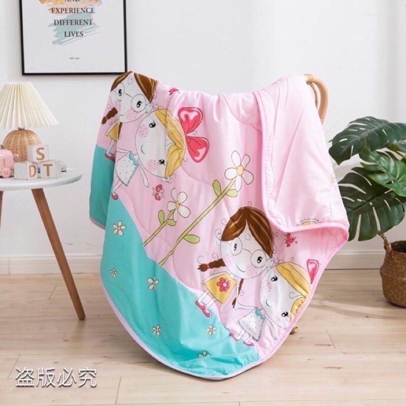 Chăn cotton đũi hè thu, chăn nằm điều hòa cho bé