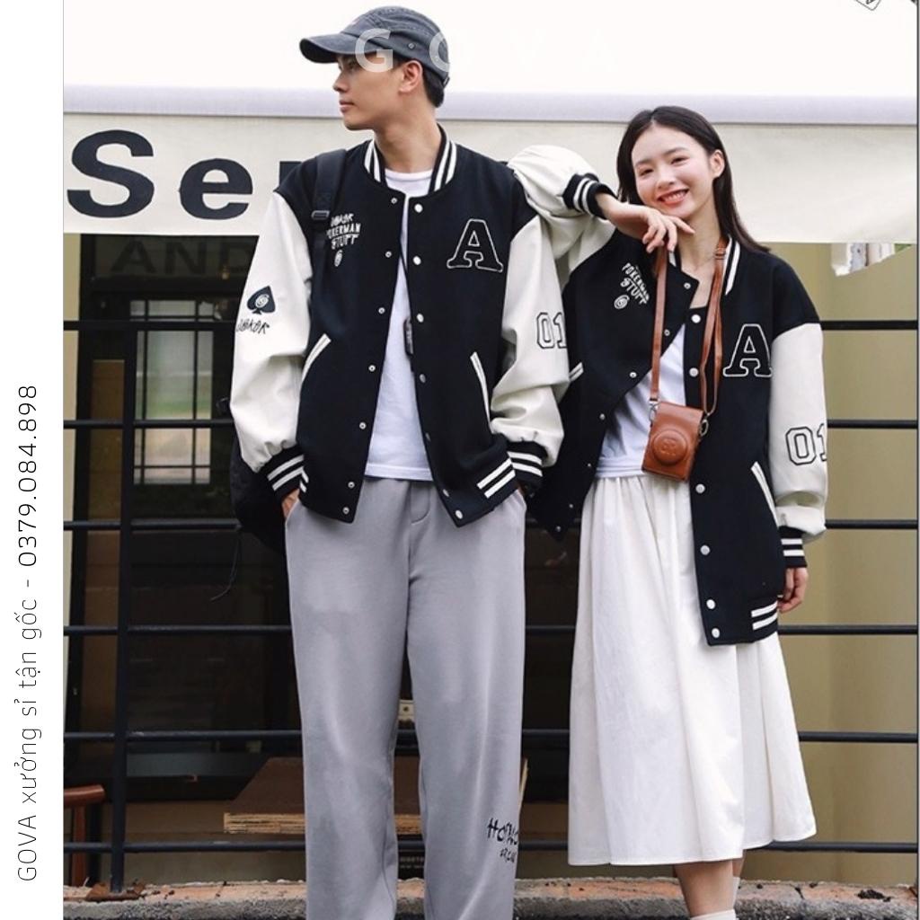 Áo Khoác Dù CHỮ A.STUFF 2 Lớp Form Rộng Nam Nữ Unisex, Áo Gió Bomber Chống Nắng Ulzzang GOVA