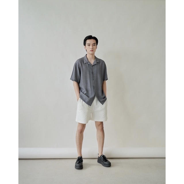 Áo sơmi nam xám trơn