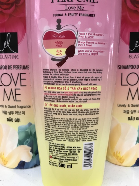 Dầu Gội Elastine Love Me 600g ( Double Rich )