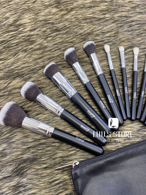 Bộ Cọ MSQ Bao Da Đen 15 Cây