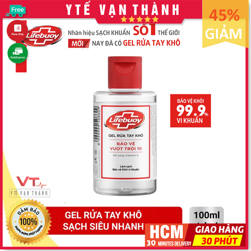 ✅ Gel Rửa Tay Khô- Lifebuoy (Nắp Bật), 50ml, 100ml, 235ml Bảo Vệ Vượt Trội 10, Sát Khuẩn Lifebouy Lifeboy -VT0299